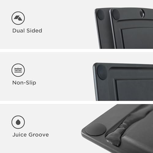 Epicurean AllinOne Serisi Siyah Kesme Tahtası 29x23cm - Seçenekler: 25.4U x 17.8G cm, 29.2U x 22.9G cm, 36.8U x 28.6G cm...