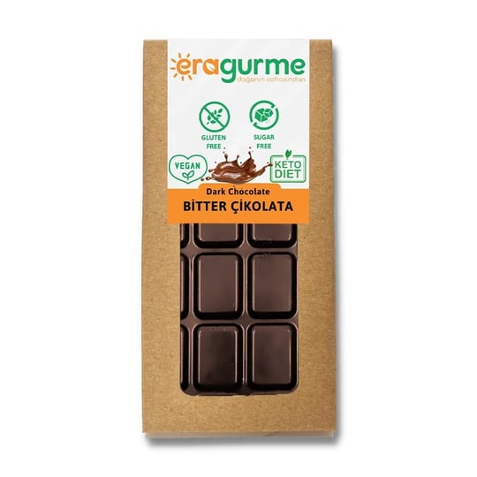 eragurme Bitter Çikolata - Ketojenik & Vegan & Şeker İlavesiz