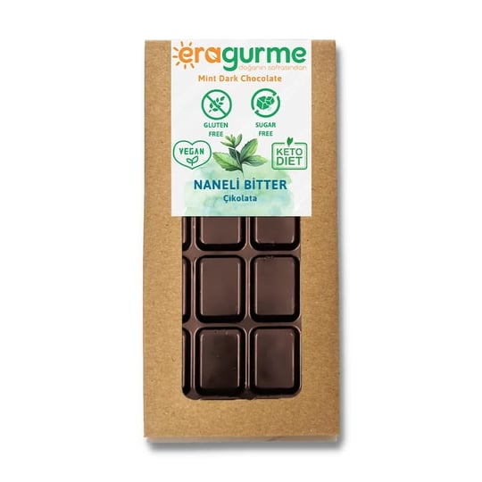 eragurme Bitter Naneli Çikolata - Ketojenik & Vegan & Şeker İlavesiz