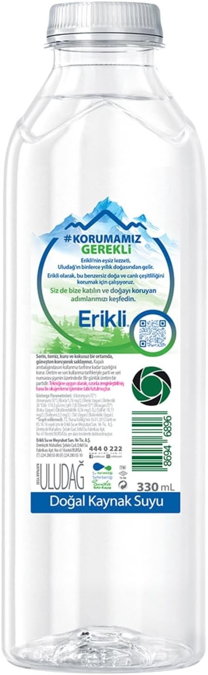 Erikli Doğal Kaynak Suyu Premium Pet Şişe 330 ml