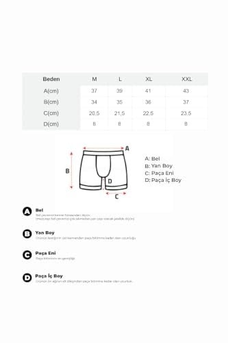 Erkek 5’Li Renkli Bambu Boxer - 25104