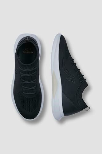 Erkek Bağcık Kapamalı Kauçuk Yüzgeç Baskılı Esnek Koşu Tabanlı Siyah Sneaker C0P8023-011 - Bedenler: 41 EU, 43 EU, 44 EU