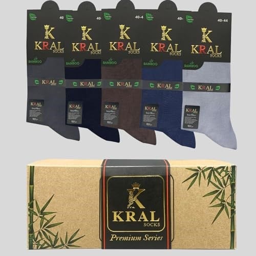 Erkek Bambu Düz Uzun Klasik Yazlık Dikişsiz Çorap 5li Premium Set 40-44