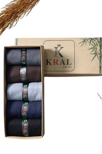 Erkek Bambu Düz Uzun Klasik Yazlık Dikişsiz Çorap 5li Premium Set 40-44