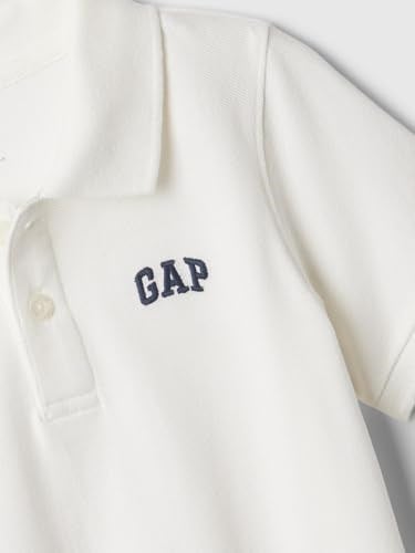 Erkek Bebek Gap Logo Polo Yaka T-Shirt Krem