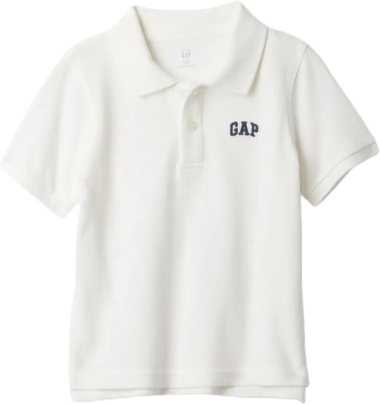 Erkek Bebek Gap Logo Polo Yaka T-Shirt Krem