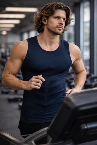 Erkek Breathable Mesh Dikişsiz Spor Atlet