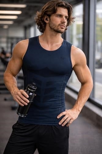 Erkek Breathable Mesh Dikişsiz Spor Atlet