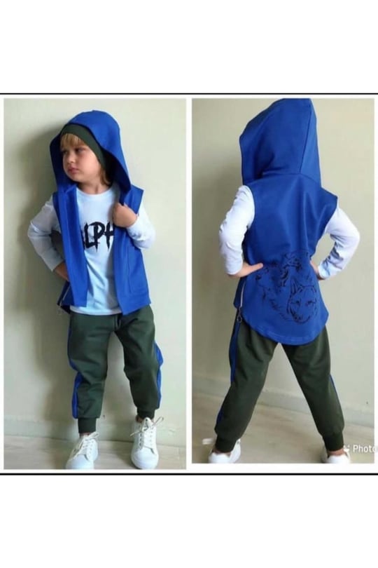 Erkek Çocuk 4lü Set Mavi 4-5 Yaş