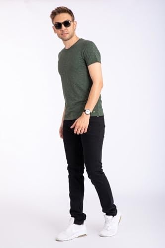 Erkek Denim Siyah Slim Fit Likralı Dar Kot Jean Pantolon 2130