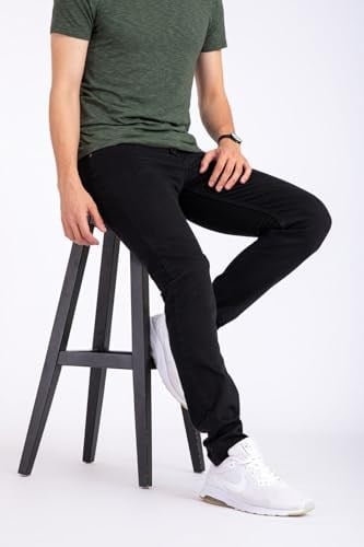 Erkek Denim Siyah Slim Fit Likralı Dar Kot Jean Pantolon 2130
