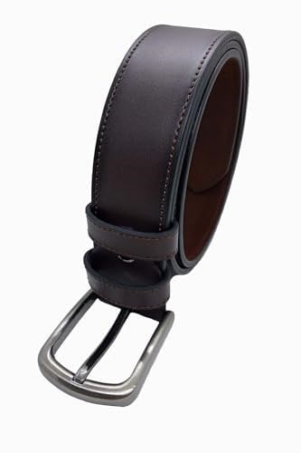 Erkek Deri Kemer 2li Kahverengi Taba Dikişli 4 cm 110 CM gutieroNM-665