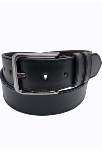 Erkek Deri Kemer 2li Siyah Kahverengi Dikişli 4 cm 135 CM gutieroNM-691