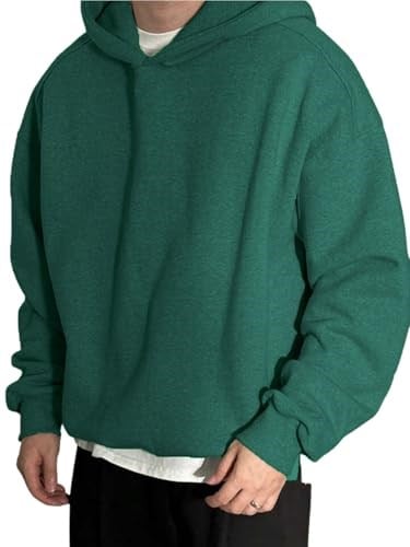 Erkek Kapüşonlu Oversize Sweatshirt 3 İplik Şardonlu Sweatshirt