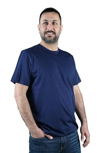 Erkek Koton Bisiklet Yaka Kısa Kollu Tişört