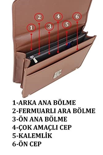 Erkek Omuz ve El Çantası A4 Kağıt Uyumlu Kilit Mekanizmalı Su Geçirmez Dış Yüzey