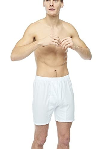 ERKEK PAMUKLU SÜPREM PENYE KLASİK PAÇALI BEYAZ BOXER 460-1