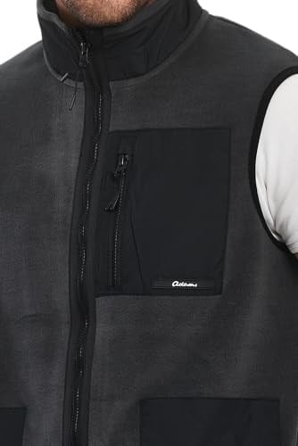 Erkek Polar Kolsuz Çift Renk Yelek 3 Cepli Comfort Fit Kesim