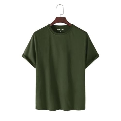 Erkek Regular Fit Düz Pamuklu T shirt