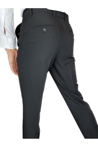 Erkek Siyah Klasik Kumaş Pantolon-1