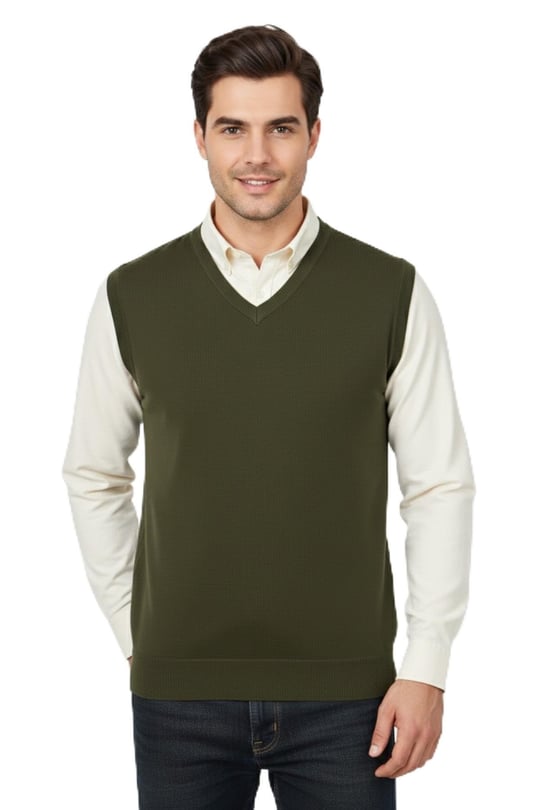 Erkek V Yaka Süveter Çelik Örgü Regular Kalıp BGL-ST04839 - Bedenler: M, L, XL, XXL