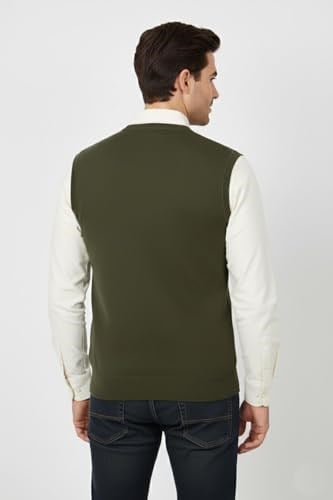 Erkek V Yaka Süveter Çelik Örgü Regular Kalıp BGL-ST04839 - Bedenler: M, L, XL, XXL
