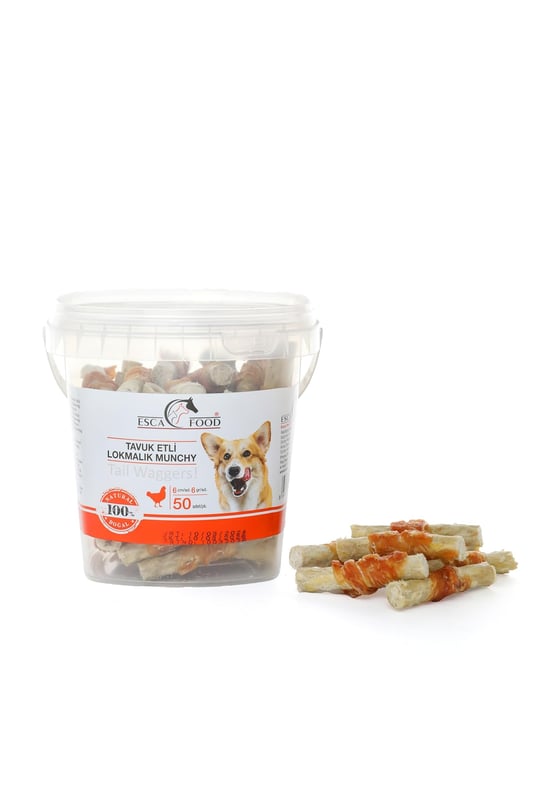 Esca Food Tavuklu Lokmalık Munchy 6 Santimetre 50li Köpek Ödül Maması