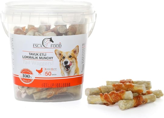 Esca Food Tavuklu Lokmalık Munchy 6 Santimetre 50li Köpek Ödül Maması