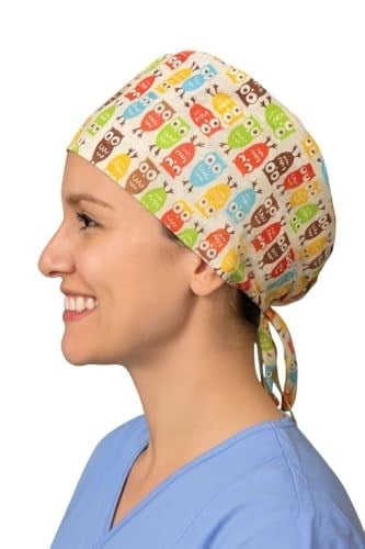 Esdem Baykuş Desenli Doktor Hemşire Aşçı Cerrahi Bone Hastane Bonesi Bandana M005