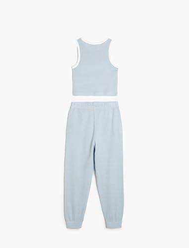 Eşofman Takımı Pantolon ve Askılı Tişört 2li Set Dokulu Pamuklu - Seçenekler: 5/6 Yıl, 6/7 Yıl, 7-8 Yıl, 9-10 Yıl, 11-12 Yıl, 13/14 Yıl