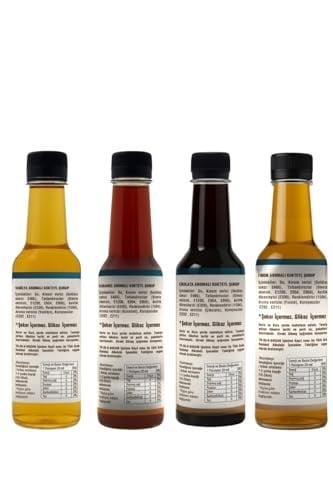 ESPERADO - 4 LÜ KAHVE ŞURUP SETİ - VANİLYA * FINDIK * KARAMEL * ÇİKOLATA -ŞEKERSİZ - ZERO- 4 X 250 ML