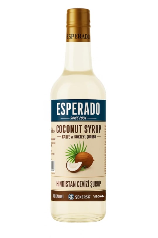 ESPERADO Şekersiz (Sugar Free) Hindistan Cevizi Aromalı Kahve & Kokteyl Şurubu - 750 ml