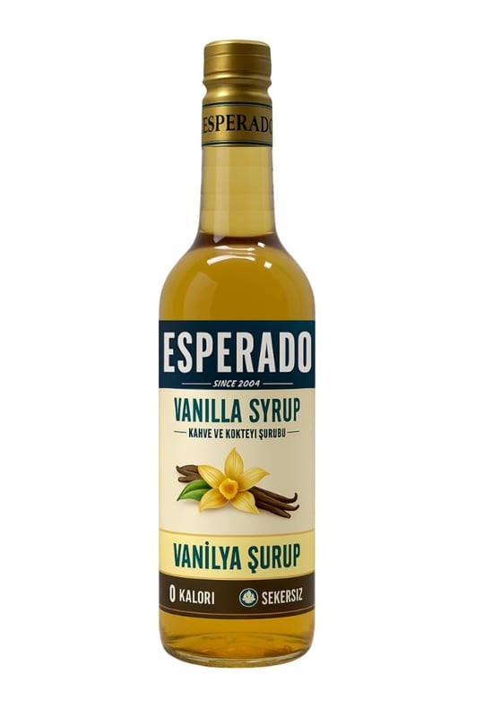 ESPERADO Şekersiz (Sugar Free) Vanilyalı Aromalı Kahve & Kokteyl Şurubu - 750 ml-