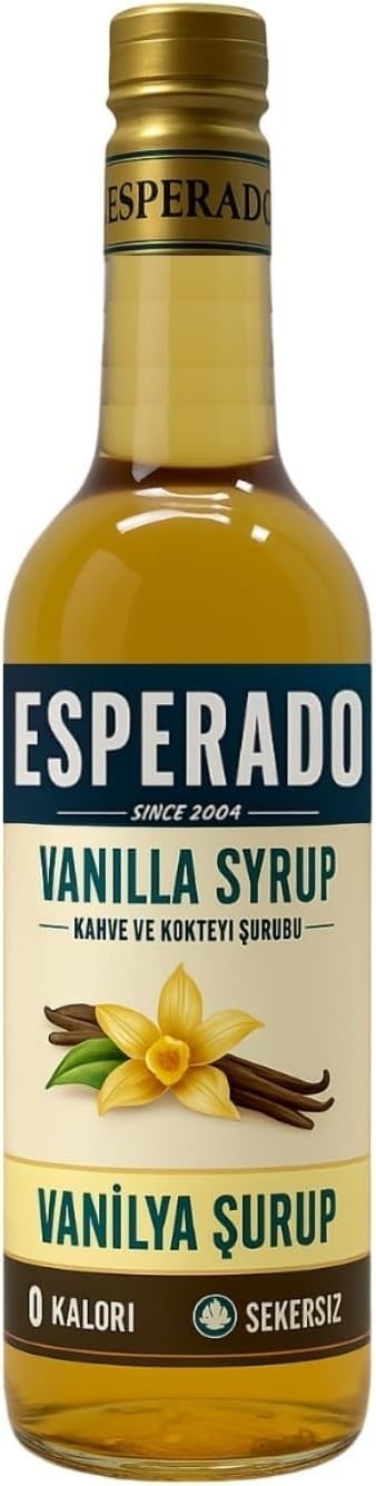 ESPERADO Şekersiz (Sugar Free) Vanilyalı Aromalı Kahve & Kokteyl Şurubu - 750 ml-