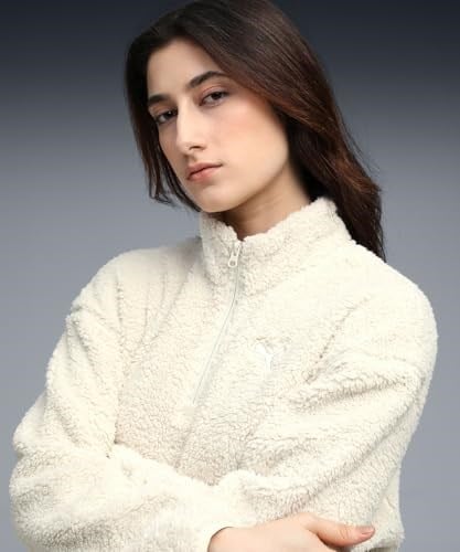 Ess Elevated Half-Zip Crew Kadın Bej Günlük Stil Sweatshirt 68811187 - Bedenler: XS, S, M, L