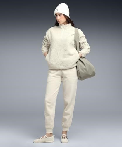 Ess Elevated Half-Zip Crew Kadın Bej Günlük Stil Sweatshirt 68811187 - Bedenler: XS, S, M, L
