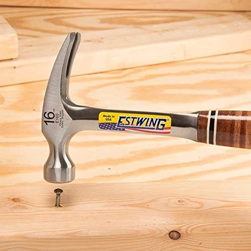 Estwing - E16S Straight Claw Çekiç - Deri Sap 16 ons - ESTE16S