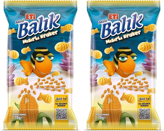 Eti Balık Mini Mısırlı Kraker 70 g 2li paket