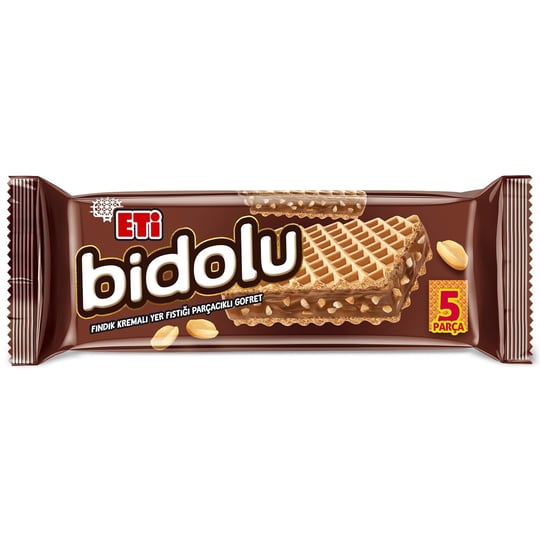 Eti Bidolu Fındık Kremalı Yer Fıstığı Parçacıklı Gofret 81 g