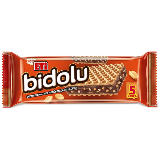 Eti Bidolu Kakao Kremalı Yer Fıstığı Parçacıklı Gofret 81 g