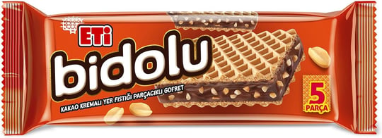 Eti Bidolu Kakao Kremalı Yer Fıstığı Parçacıklı Gofret 81 g