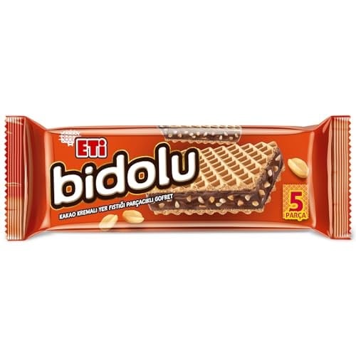 Eti Bidolu Kakao Kremalı Yer Fıstığı Parçacıklı Gofret 81 g