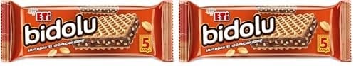 Eti Bidolu Kakao Kremalı Yer Fıstığı Parçacıklı Gofret 81 g 2li paket