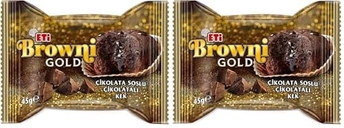 Eti Browni Gold Çikolata Soslu Çikolatalı Kek 45 g 2li paket