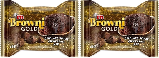Eti Browni Gold Çikolata Soslu Çikolatalı Kek 45 g 2li paket