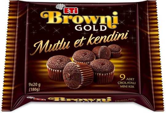 Eti Browni Gold Mini Çikolatalı Kek 180 g x 12 Adet