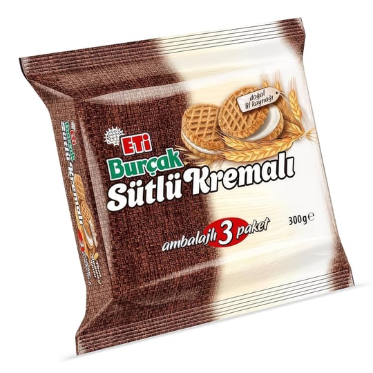 Eti Burçak Kremalı Bisküvi 3 x 100 g