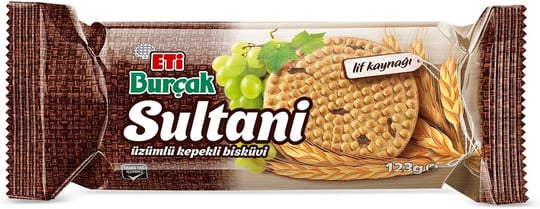Eti Burçak Sultani Üzümlü Kepekli Bisküvi 123 g