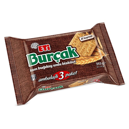 Eti Burçak Tam Buğday Unlu Bisküvi 3 x 131 g