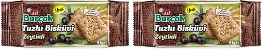 Eti Burçak Tuzlu Zeytinli Bisküvi 91 g 2li paket